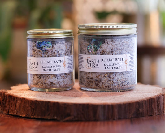 BATH SALTS with Herbs and Essential Oils - Sore Muscle Relief and Relaxing Blend