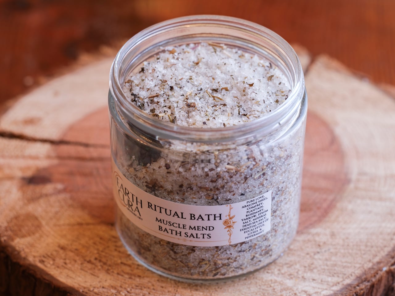 BATH SALTS with Herbs and Essential Oils - Sore Muscle Relief and Relaxing Blend